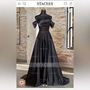 Prom formal Dress black plus size NWT